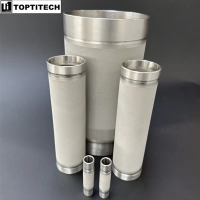 0.45um Paip Penapis Berliang Serbuk Titanium terbuka dua kali
